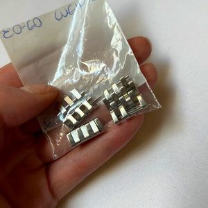 Michele watch band links silver